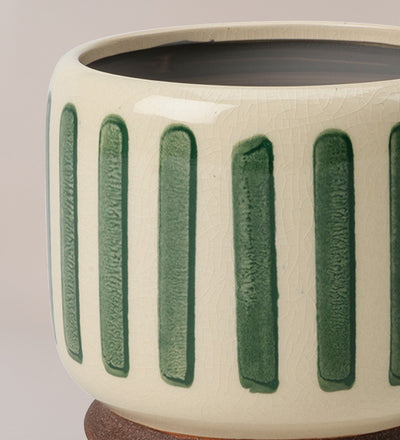 Green Stripe Pot