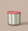 Striped Ceramic Pot