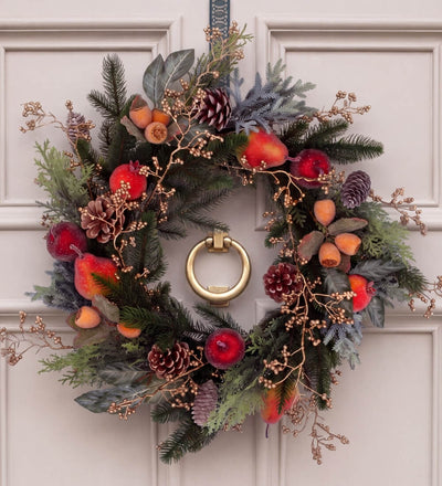 Fruit, Fir & Gold Berry Wreath