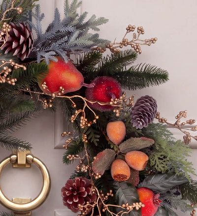 Fruit, Fir & Gold Berry Wreath