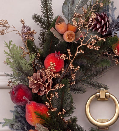 Fruit, Fir & Gold Berry Wreath