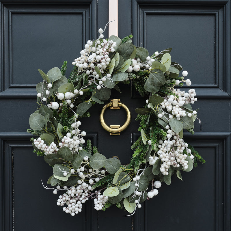 Artificial Eucalyptus & White Berries Wreath