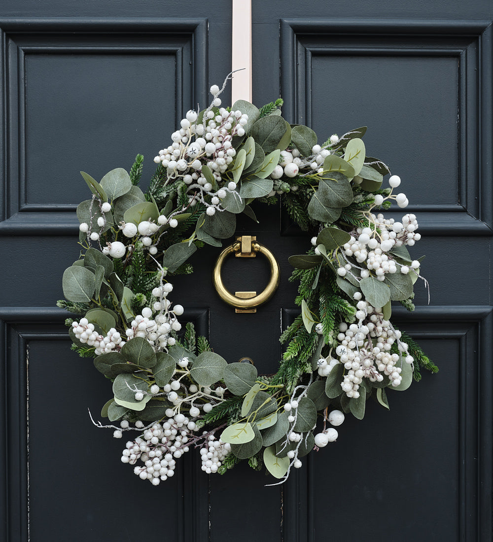 Artificial Eucalyptus & White Berries Wreath