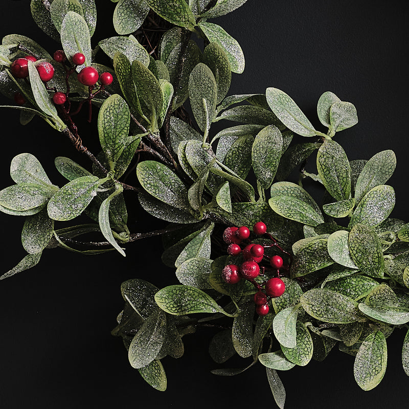 Artificial Red Berry & Eucalyptus Wreath