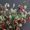 Artificial Red Berry & Eucalyptus Bunch