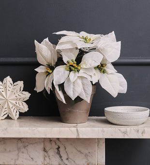 Artificial White Poinsettia