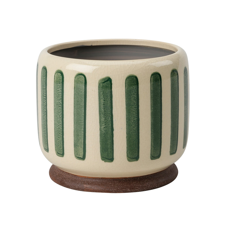 Green Stripe Pot