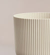 Linen White Pot with Self-Watering Insert (25cm)