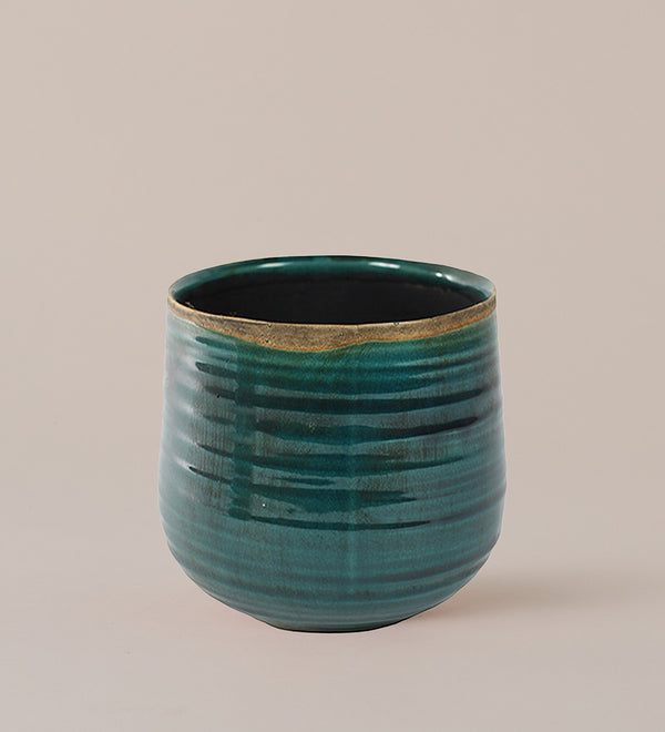 Turquoise Como Pot 18cm