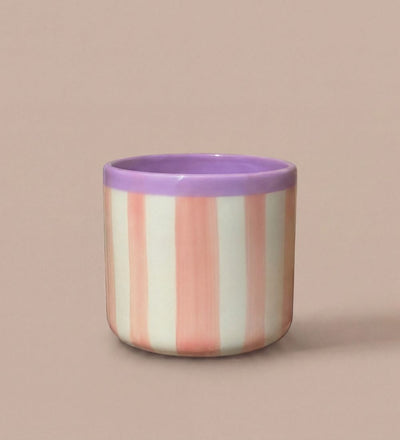 Striped Ceramic Pot