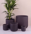 Concrete Pot range in dark grey