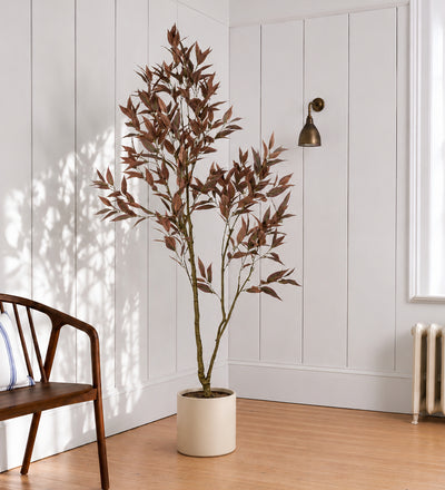 Artificial Eucalyptus Tree Burgundy
