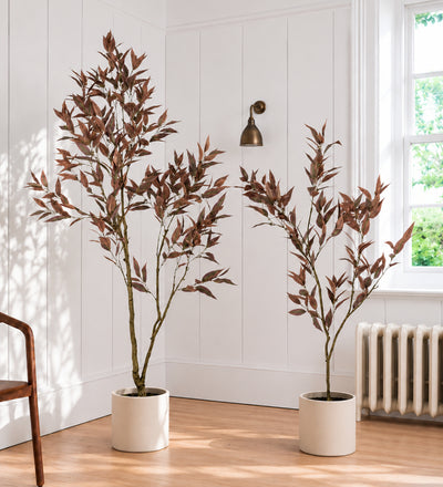 Artificial Eucalyptus Tree Burgundy