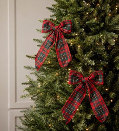 Tartan Fabric Bow Set