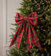 Large Tartan Fabric Bow