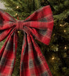 Large Tartan Fabric Bow