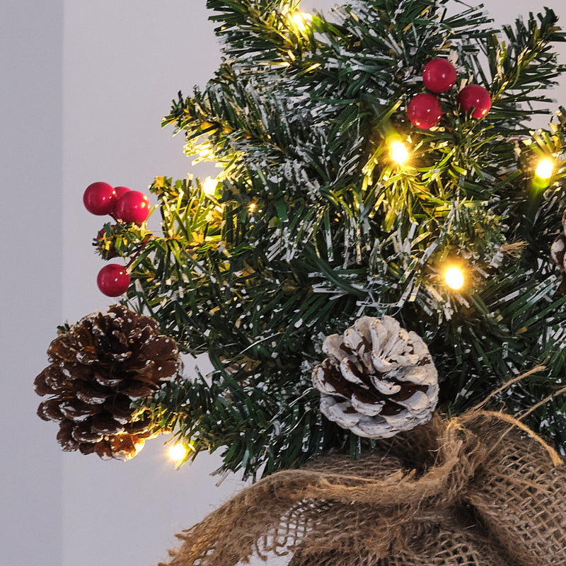 Pre-Lit Artificial 1ft Creston Tree