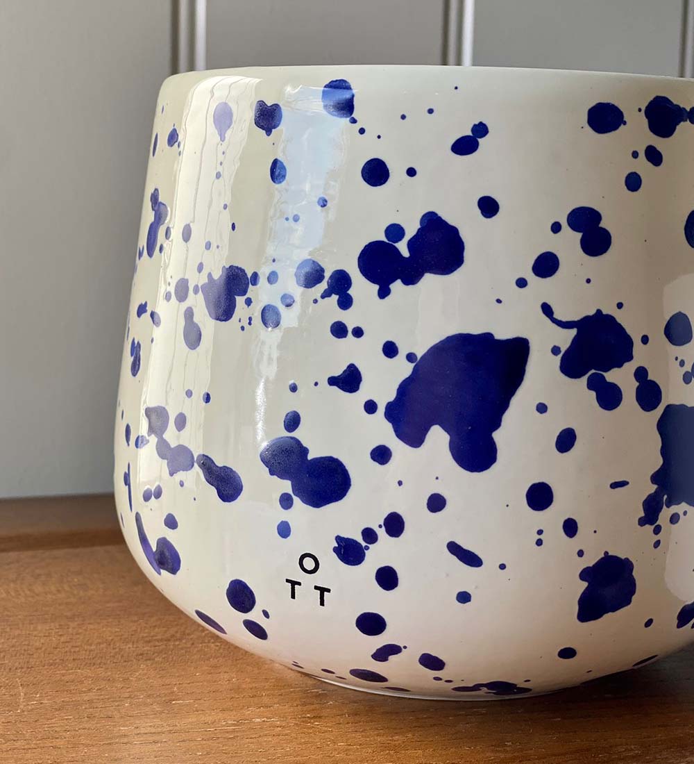 Splatter Pot x Hot Pottery Blue