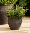 Brown Fibrestone Planter (21cm)