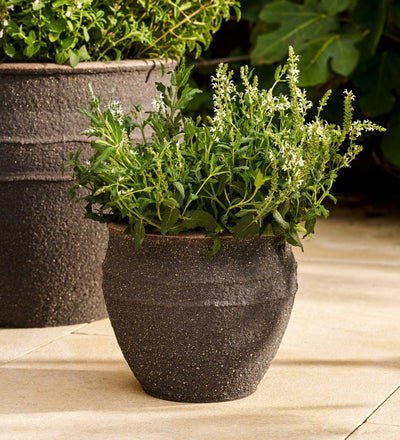 Brown Fibrestone Planter (21cm)