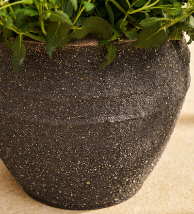 Brown Fibrestone Planter (21cm)