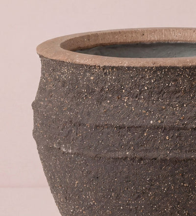 Brown Fibrestone Planter (21cm)