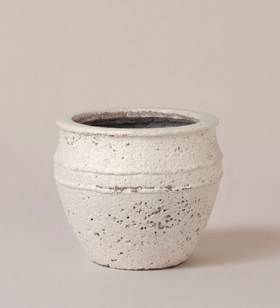 White Fibrestone Planter (21cm)