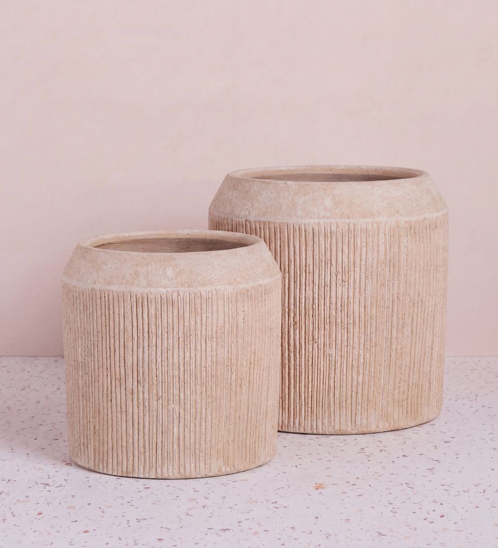 Kubo Cream Ceramic Planter