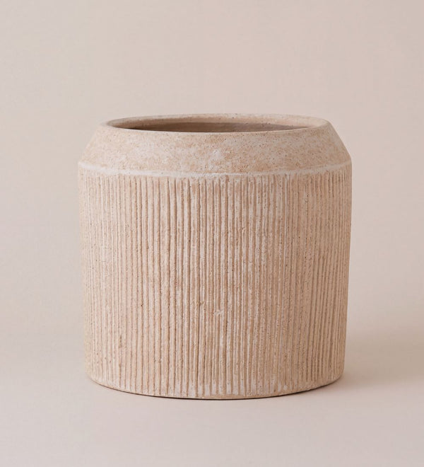 Kubo Ceramic Planter Cream (22cm)