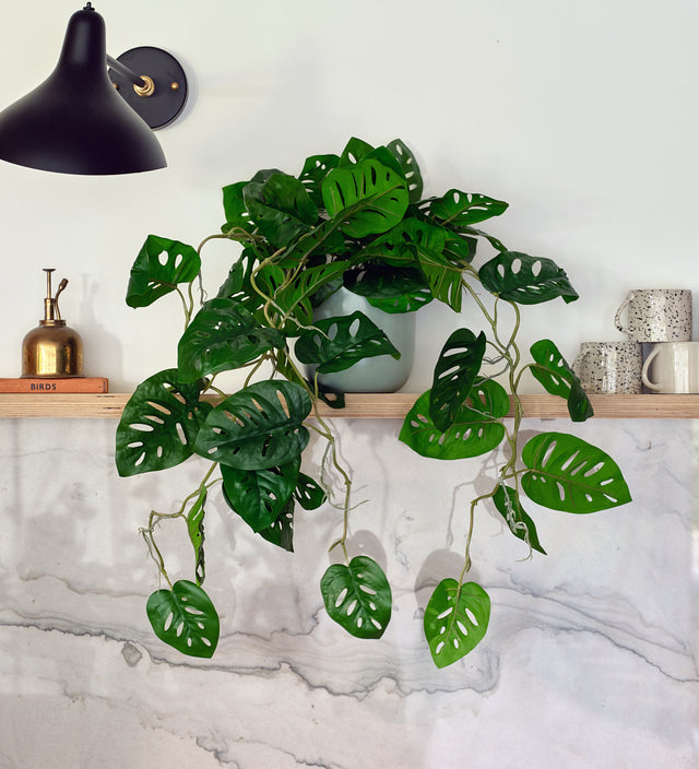 Artificial Monstera Monkey Hanging