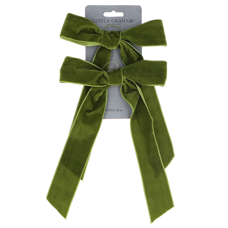 Green Velvet Bows