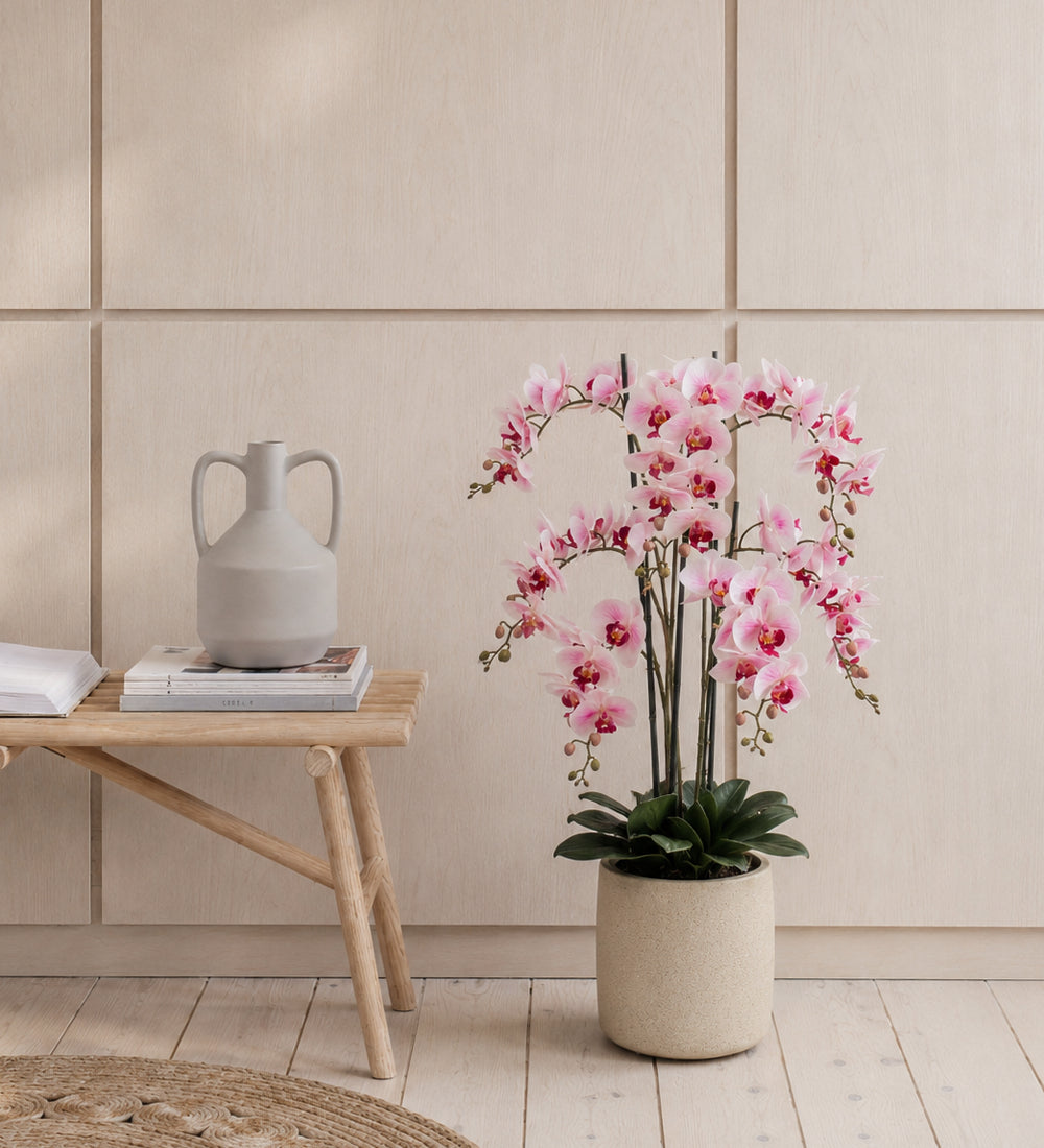 Artificial Pink Orchid & Pot