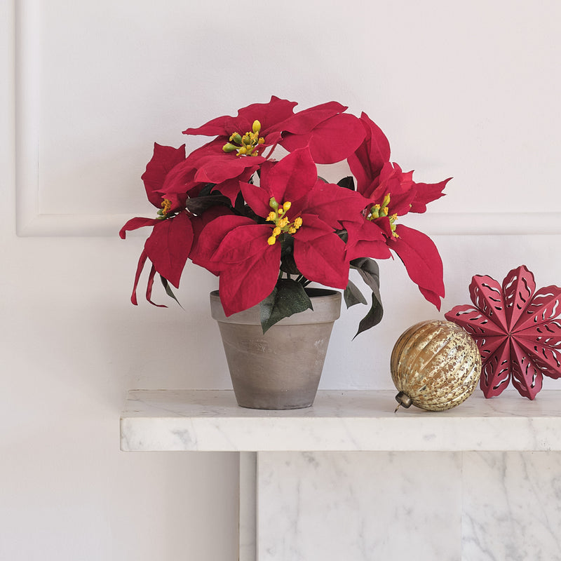 Artificial Red Poinsettia
