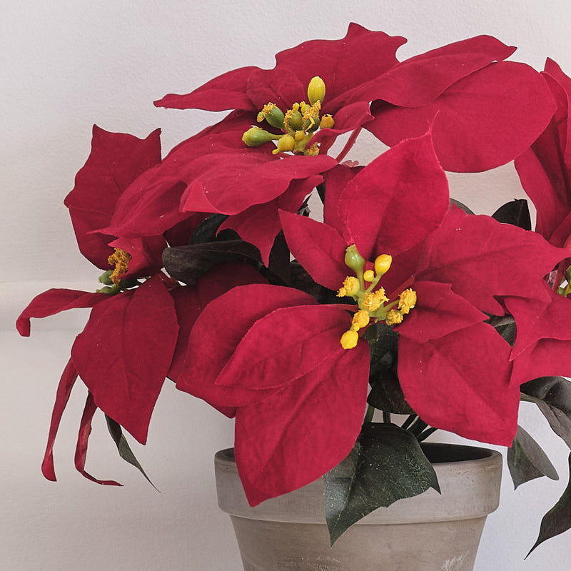 Artificial Red Poinsettia