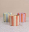 Striped Scallop Ceramic Pot