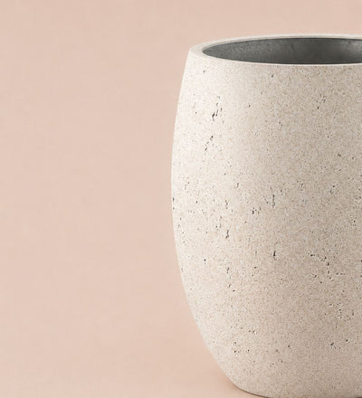 White Grigio Balloon Pot 43cm