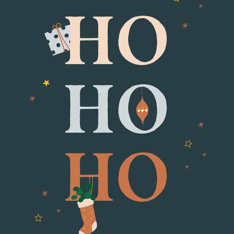 Ho Ho Ho Christmas Card