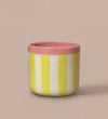 Striped Ceramic Pot
