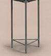 Large black pot on stand