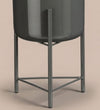 Small black pot on stand