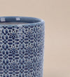 Navy Tile Pot 14cm