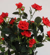 Artificial Rosebush & Grey Pot