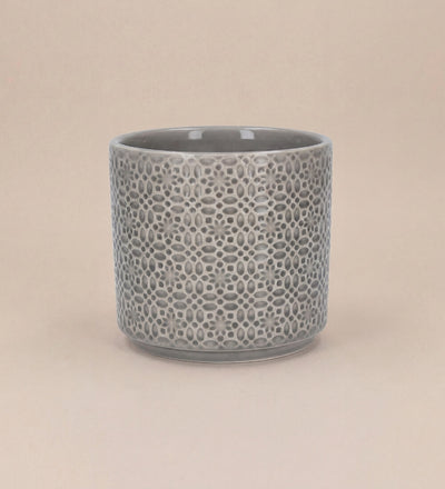Grey Tile Pot 14cm