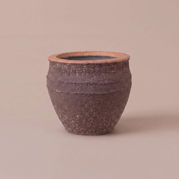 Brown Fibrestone Planter (21cm)