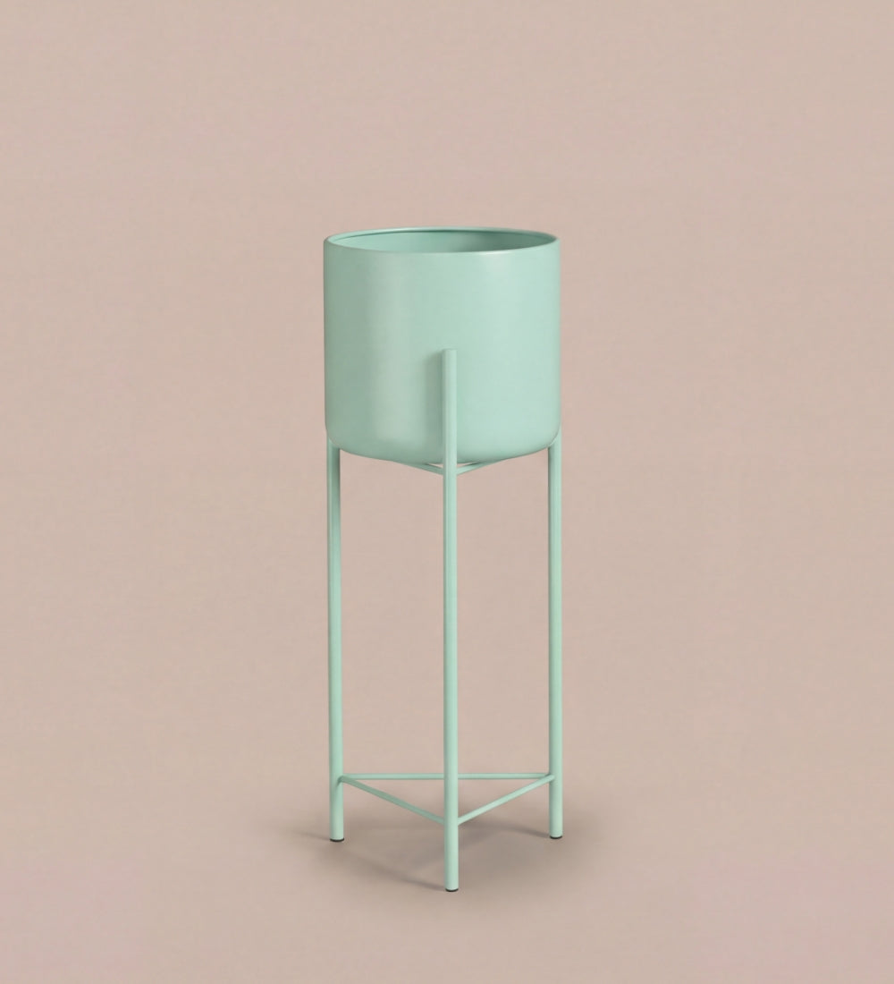 Large mint pot on stand