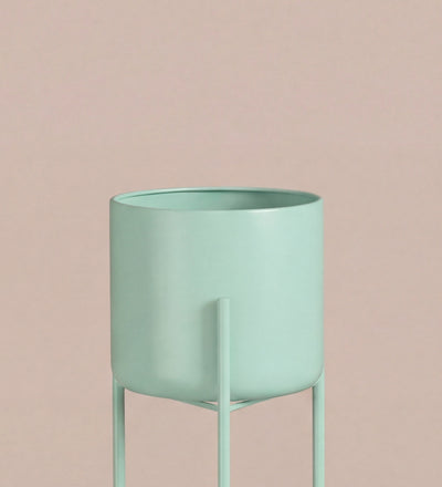 Large mint pot on stand