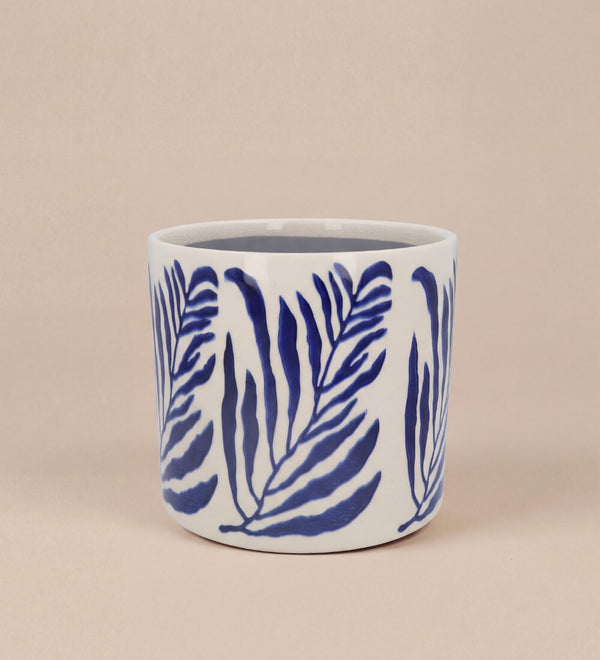 Navy Branch Pot 14cm