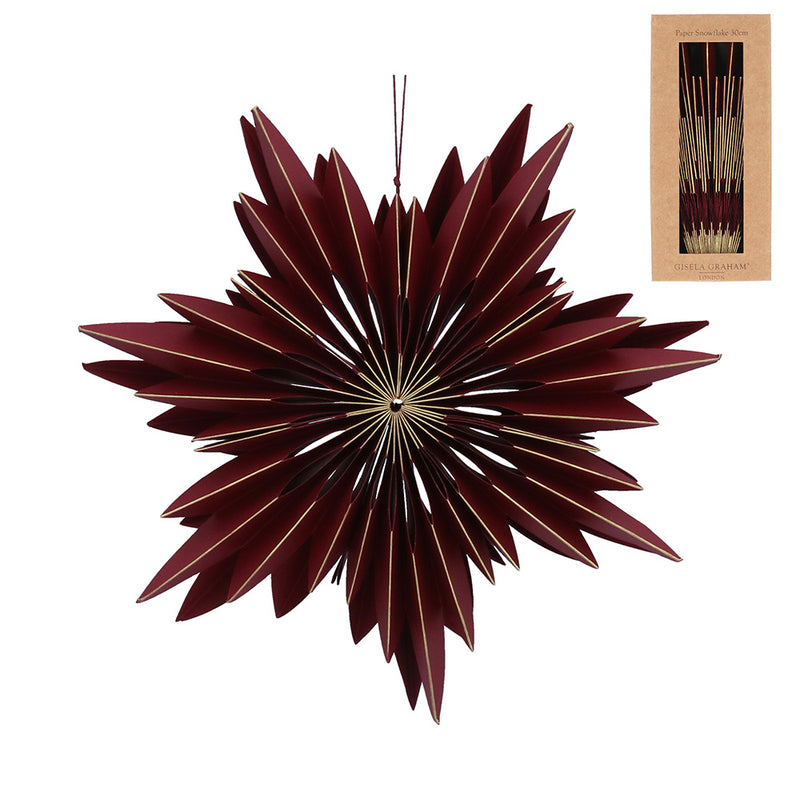 Burgundy paper snowflake