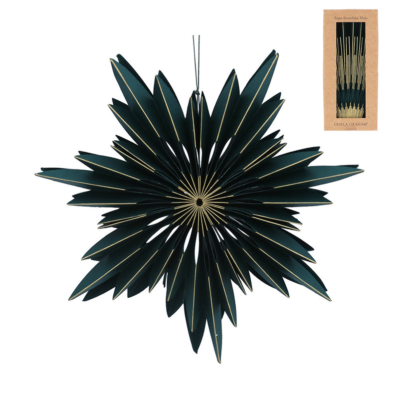 Green paper snowflake