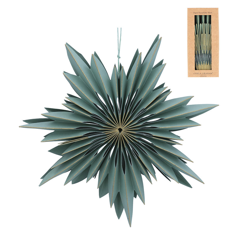 Sage paper snowflake